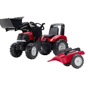 Poza cu FALK - Tractor cu pedale pentru copii Case IH Puma 240CVX cu incarcator si remorca 996AM 