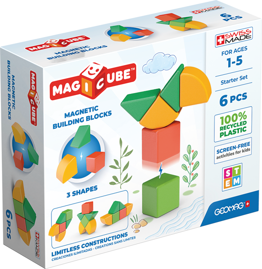 Poza cu Magicube set magnetic 6 piese Animale 200