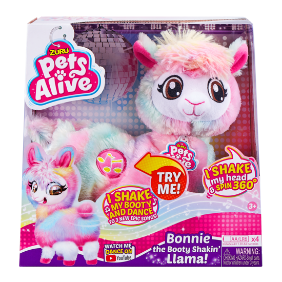 Poza cu Jucarie interactiva de plus Zuru Pets Alive - Lama rainbow, 9518
