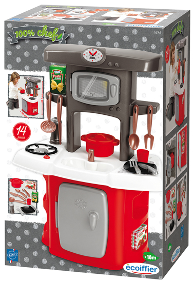 Poza cu Bucatarie cu microunde Loft Ecoiffier si frigider cu 14 accesorii, 1696