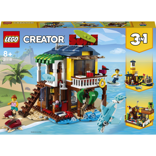 Poza cu LEGO Creator 3 in 1 - Casa de pe plaja a surferilor 31118, 564 piese