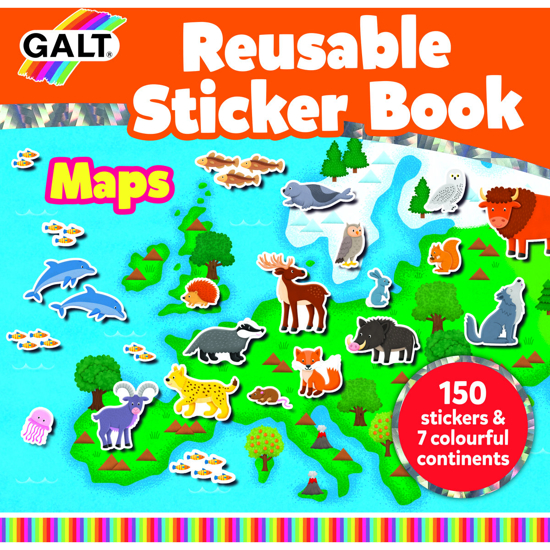 Poza cu Cartea mea cu stickere, Harta animale, 1005287 Galt