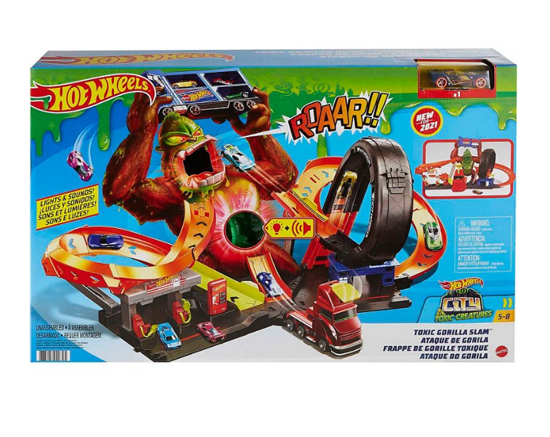Poza cu Set de joaca Hot Wheels, Gorila cu slime