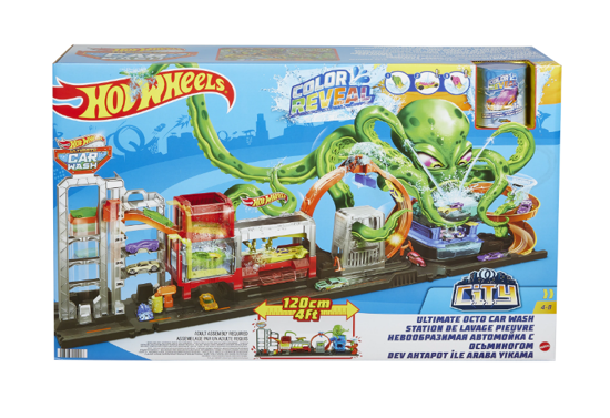 Poza cu Set de joaca Hot Wheels - Color Reveal, Ultimate Octo Car Wash