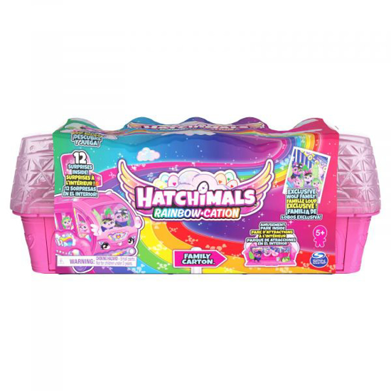 Poza cu Hatchimals, suport carton de oua cu animalute - familia de lupi, SPM6064444