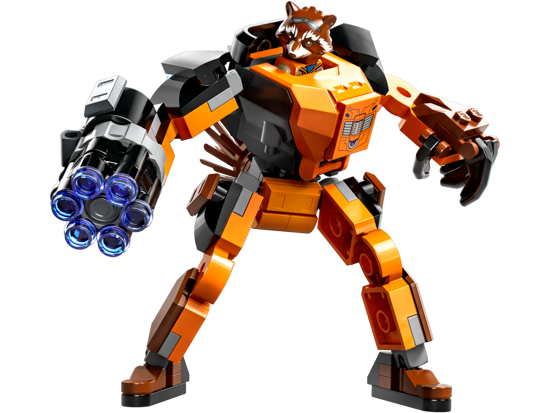 Poza cu LEGO® Super Heroes - Armura de robot a lui Rocket 76243, 98 piese 
