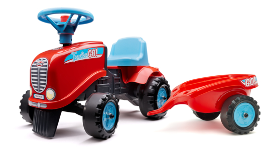 Poza cu Tractor GO! cu remorca pentru copii, rosu, FK  200B