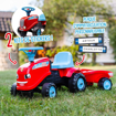 Poza cu Tractor GO! cu remorca pentru copii, rosu, FK  200B