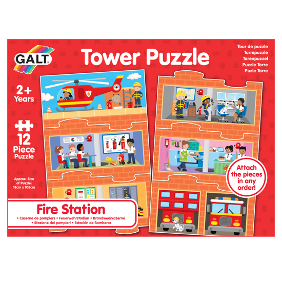 Poza cu Puzzle turn pompieri Galt, 12 piese extra lungi, JGC1005545