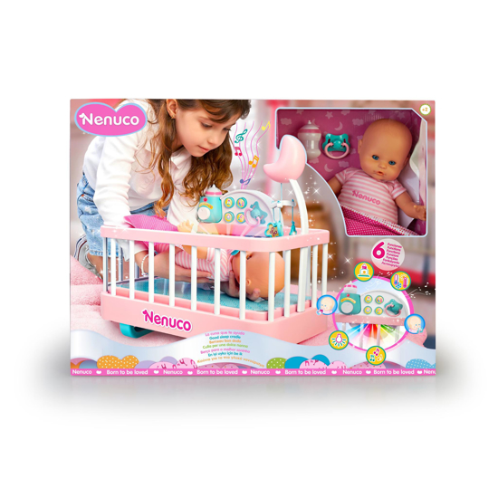Poza cu Papusa bebelus Nenuco si patutul ei cu lumini si sunete, 700017203