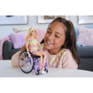 Poza cu Papusa Barbie in scaun cu rotile, Mattel, 3 ani+, Multicolor