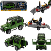 Poza cu Masina Bruder Leisure Time Land Rover Defender cu Remorca si Motocicleta Ducati, 02589