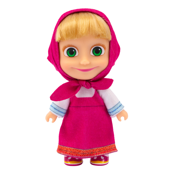 Poza cu Papusa Masha si Ursul- Masha cu Rochita Clasica 12 cm, MHA00000MASHACLASIC