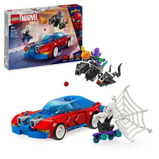 Poza cu LEGO® Super Heroes - Masina de curse a Omului Paianjen vs Venom Green Goblin 76279, 227 piese