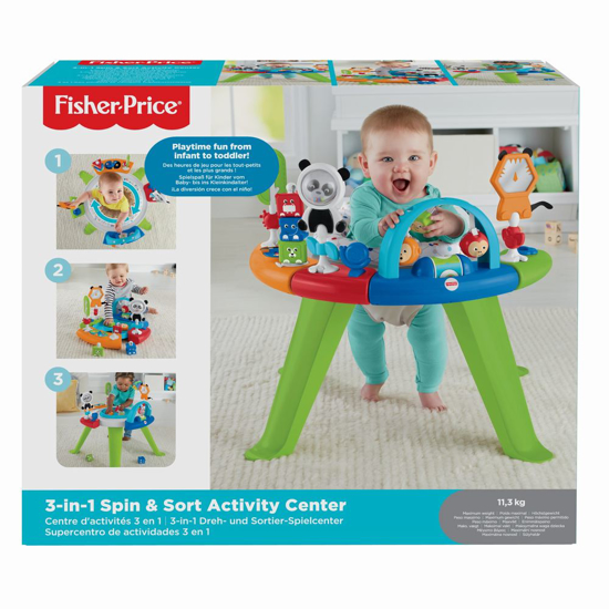 Poza cu CENTRU DE ACTIVITATI 3IN1 CU SCAUN ROTATIV FISHER PRICE