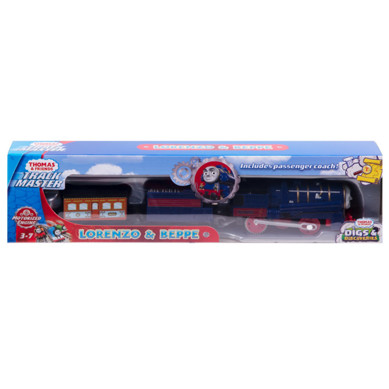 Poza cu THOMAS LOCOMOTIVA LORENZO SI BEPPE MOTORIZATA CU 2 VAGOANE