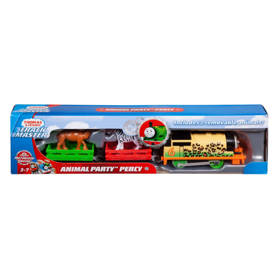 Poza cu THOMAS LOCOMOTIVA PERCY ANIMAL PARTY MOTORIZATA CU 2 VAGOANE