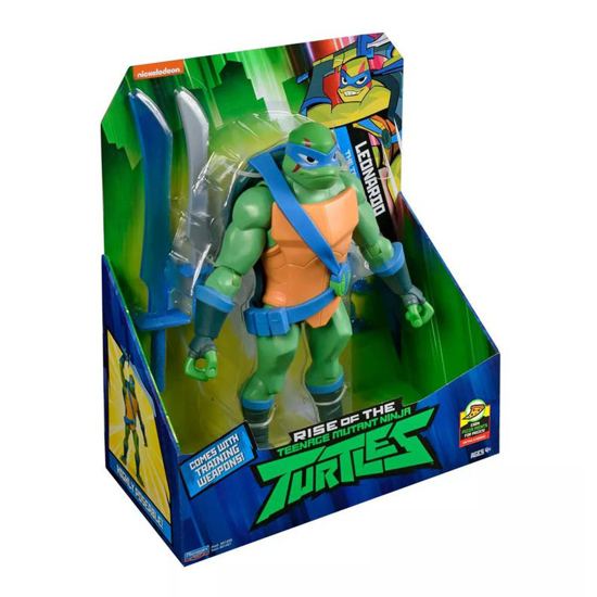 Poza cu TESTOASELE NINJA FIGURINA LEONARDO GIGANT CU ACCESORII DE LUPTA