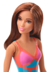 Poza cu PAPUSA BARBIE SATENA CU COSTUM DE BAIE ROSU-ALBASTRU