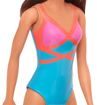 Poza cu PAPUSA BARBIE SATENA CU COSTUM DE BAIE ROSU-ALBASTRU