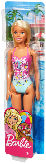Poza cu PAPUSA BARBIE BLONDA CU COSTUM DE BAIE IN DOUA CULORI