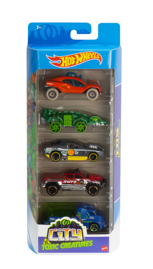Poza cu SET 5 MASINI HOT WHEELS CITY VS. TOXIC CREATURES