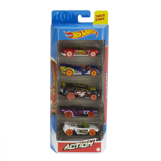 Poza cu HOT WHEELS SET 5 MASINI ACTION SCARA 1:64