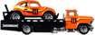 Poza cu HOT WHEELS TRANSPORTATOR HORIZONT HAULER CU MASINUTA VOLKSWAGEN BAJA BUG SCARA 1:64