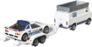 Poza cu HOT WHEELS TRANSPORTATOR RALLY VAN CU MASINUTA  FORD RS200 SCARA 1:64