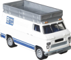 Poza cu HOT WHEELS TRANSPORTATOR RALLY VAN CU MASINUTA  FORD RS200 SCARA 1:64