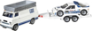 Poza cu HOT WHEELS TRANSPORTATOR RALLY VAN CU MASINUTA  FORD RS200 SCARA 1:64