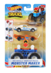 Poza cu HOT WHEELS MONSTER TRUCK CU MASINUTE ALB SI PORTOCALIU