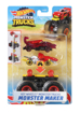 Poza cu HOT WHEELS MONSTER TRUCK CU MASINUTE NEAGRU SI ROSU