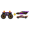 Poza cu HOT WHEELS MONSTER TRUCK CU MASINUTE MOV SI PORTOCALIU