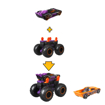 Poza cu HOT WHEELS MONSTER TRUCK CU MASINUTE MOV SI PORTOCALIU