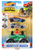 Poza cu HOT WHEELS MONSTER TRUCK CU MASINUTE GRI SI ALBASTRU