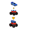 Poza cu HOT WHEELS MONSTER TRUCK CU MASINUTE GALBEN SI ALBASTRU