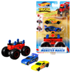 Poza cu HOT WHEELS MONSTER TRUCK CU MASINUTE GALBEN SI ALBASTRU
