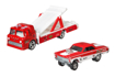 Poza cu HOT WHEELS TRANSPORTATOR MERCURY COMET CYCLONE 65' CU MASINUTA  FORD C-800 SCARA 1:64