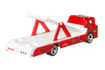 Poza cu HOT WHEELS TRANSPORTATOR MERCURY COMET CYCLONE 65' CU MASINUTA  FORD C-800 SCARA 1:64