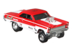 Poza cu HOT WHEELS TRANSPORTATOR MERCURY COMET CYCLONE 65' CU MASINUTA  FORD C-800 SCARA 1:64