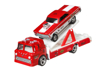 Poza cu HOT WHEELS TRANSPORTATOR MERCURY COMET CYCLONE 65' CU MASINUTA  FORD C-800 SCARA 1:64