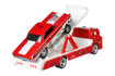 Poza cu HOT WHEELS TRANSPORTATOR MERCURY COMET CYCLONE 65' CU MASINUTA  FORD C-800 SCARA 1:64