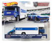 Poza cu HOT WHEELS TRANSPORTATOR FLEET FLYER CU MASINUTA CUSTOM CORVETTE STINGRAY COUPE SCARA 1:64