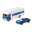 Poza cu HOT WHEELS TRANSPORTATOR FLEET FLYER CU MASINUTA CUSTOM CORVETTE STINGRAY COUPE SCARA 1:64