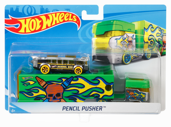 Poza cu SET CAMION SI MASINA SPORT HOT WHEELS PENCIL PUSHER
