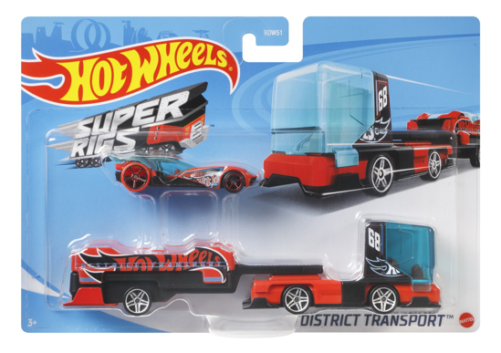 Poza cu SET CAMION SI MASINA SPORT HOT WHEELS DISTRICT TRANSPORT