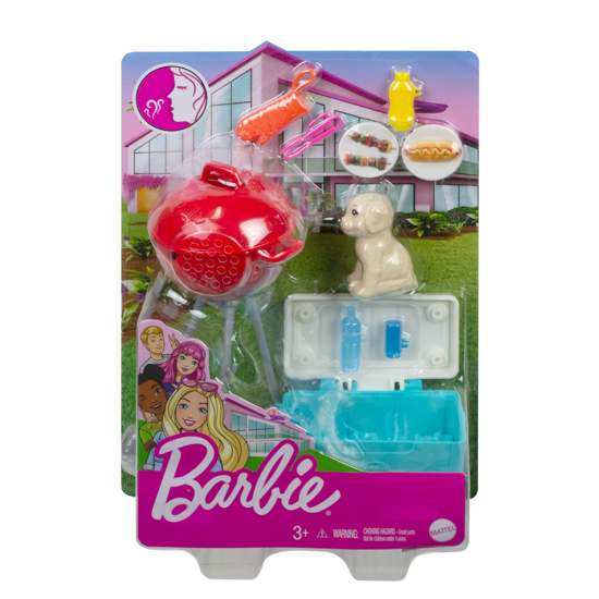Poza cu BARBIE SET MOBILIER EXTERIOR CASA BARBIE GRATAR CU ACCESORII