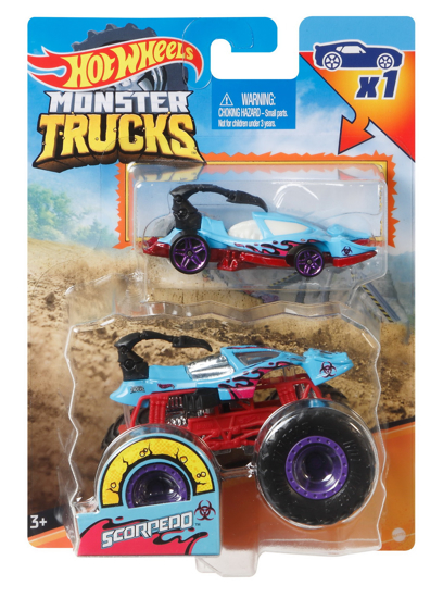 Poza cu HOT WHEELS MONSTER TRUCK SI MASINUTA METALICA SCORPEDO