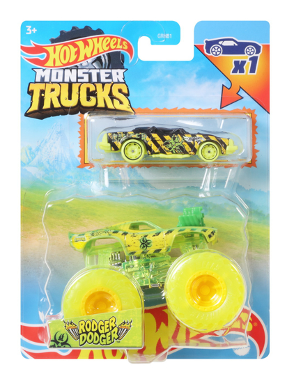 Poza cu HOT WHEELS MONSTER TRUCK SI MASINUTA METALICA ROGER DODGER